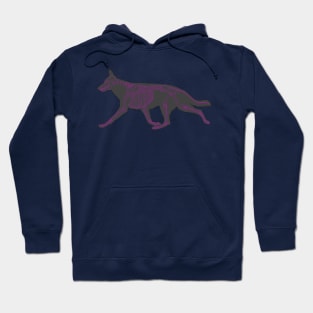 Halloween Design - Dog Skeleton Pink Hoodie